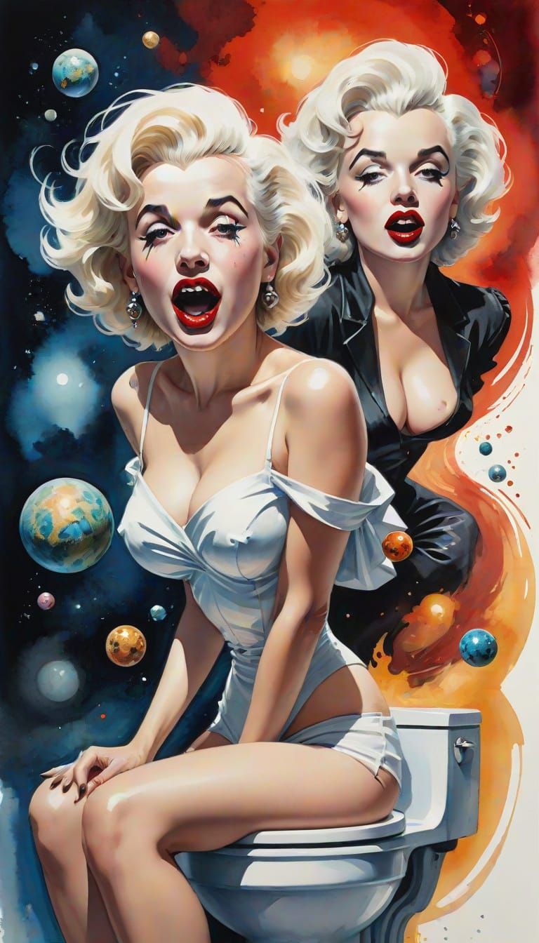 Einstein's Dilemma: Angel and Devil Marilyn Movie Poster