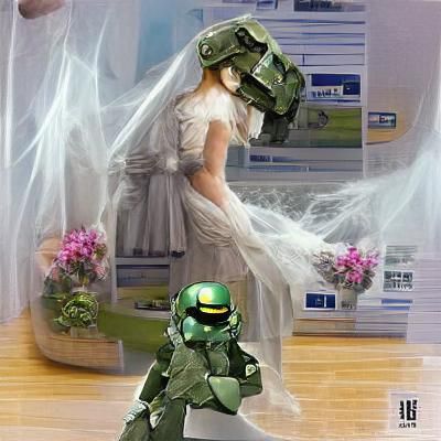 Sci-Fi Bridal Gown: Master Chief Wedding Dress