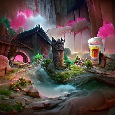 Soda Dungeon Inspired Fantasy Landscape Art