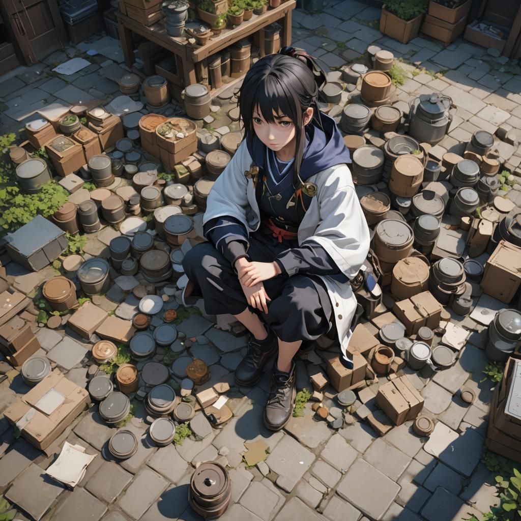 Detailed 3D Anime Art Inspired by WLOP