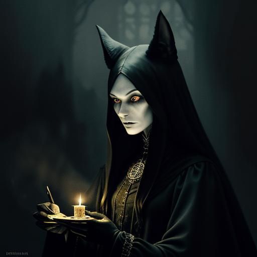 Vampires in Gothic Chamber Inspired by Dark Academia