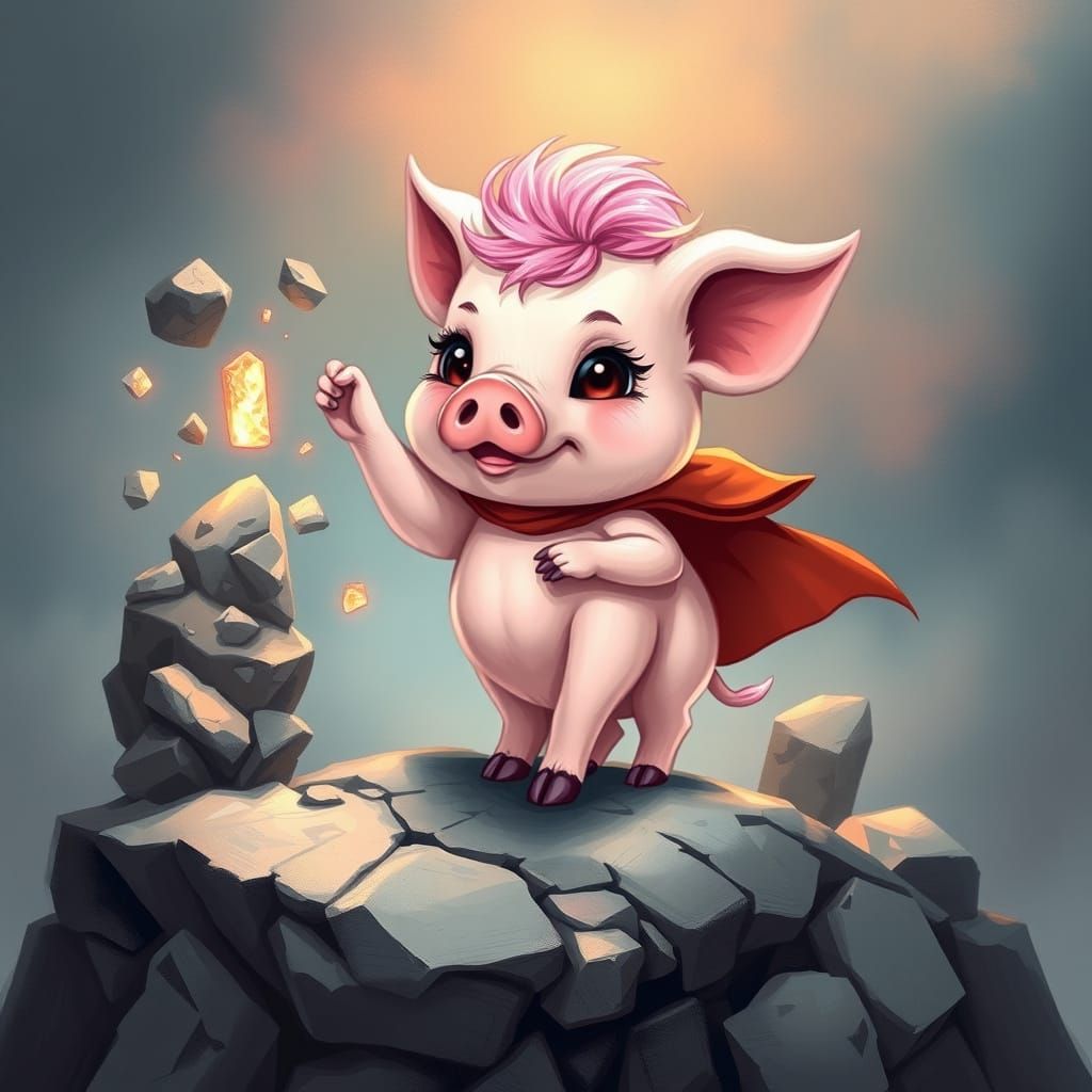 Whimsical Piglet Unleashes Geomagnetic Power
