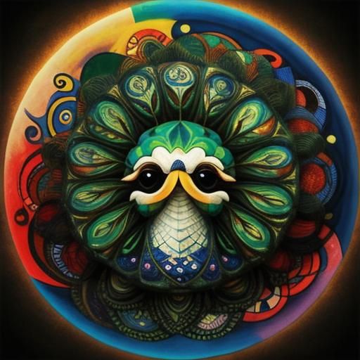 Cute Creature Inspired by Klimt, Monet, and Klee