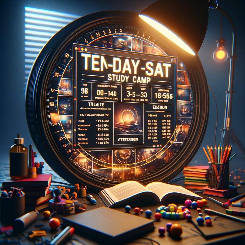 SAT Study Camp Poster: 10 Days of Intensive Learning