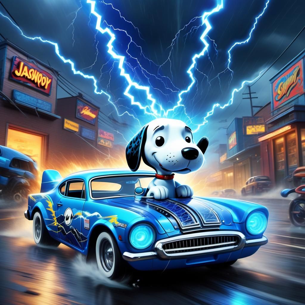 Snoopy drive Car