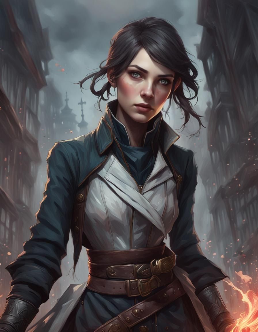 Portrait of a Beautiful Young Rogue in Hyperdetail