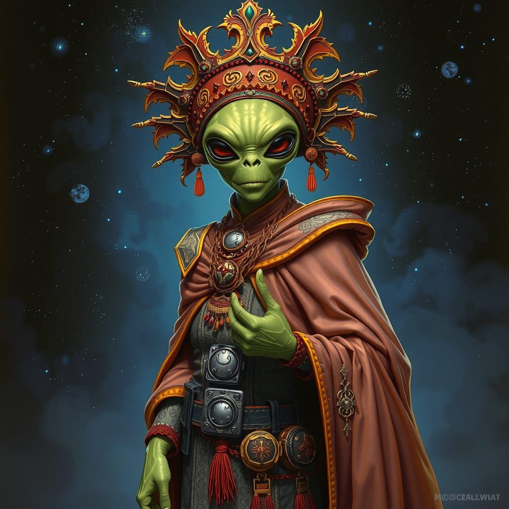 Alien Portrait in Star Wars Style