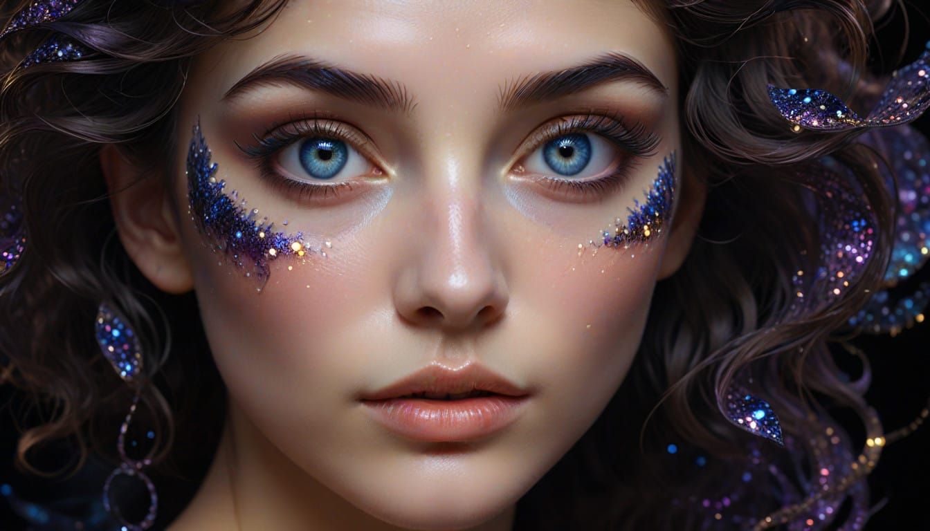 Celestial Sorceress in Chiaroscuro Style