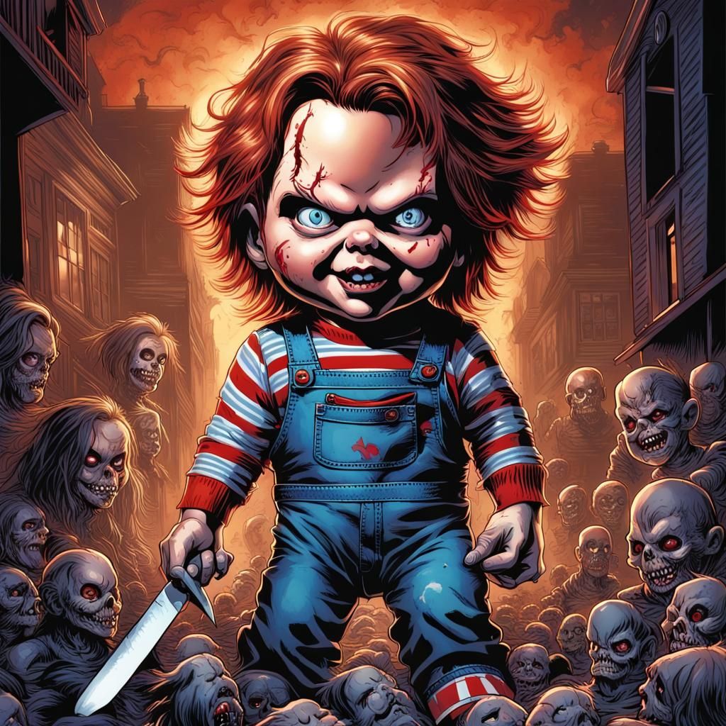Chucky Horror Comic Book Art by Brooks & Mumford