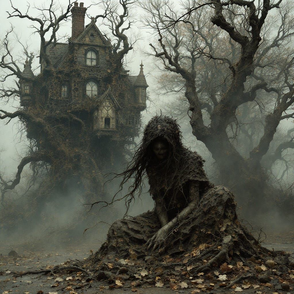 A Haunting Scene of Folk Rituals and Desecration