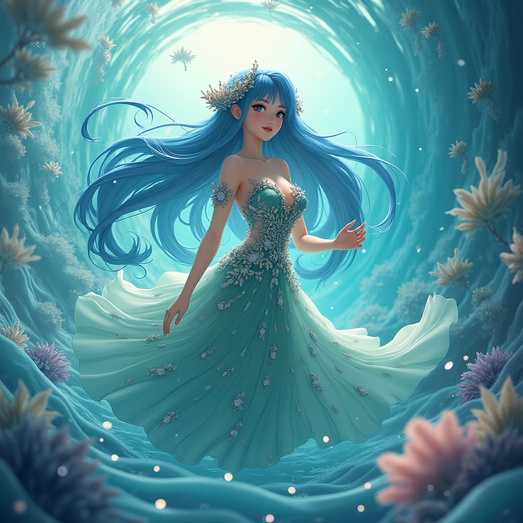 Ocean Maiden Rising: 3D Anime Art