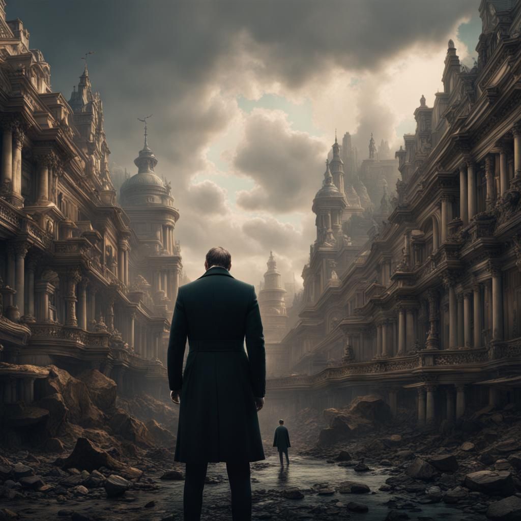 Four-Armed Man: Epic Digital Matte Painting