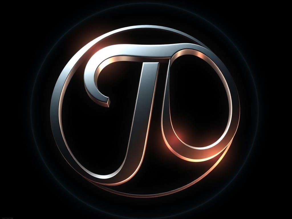 Futuristic Mathematical Symbol Blending Pi and Infinity