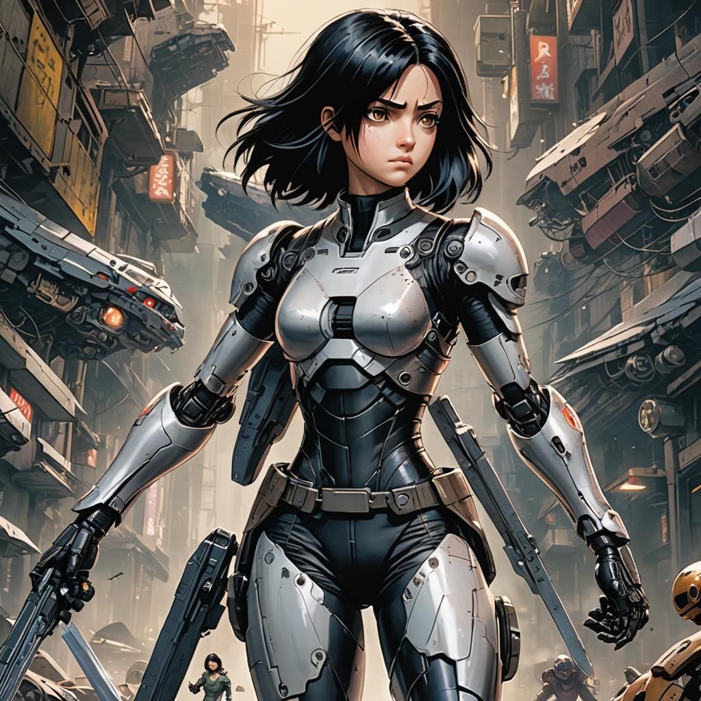 Battle Angel Alita: Detailed Matte Painting in 8K