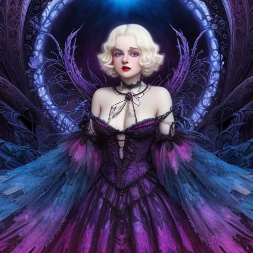 Gothic Porcelain Doll in Surrealist Style