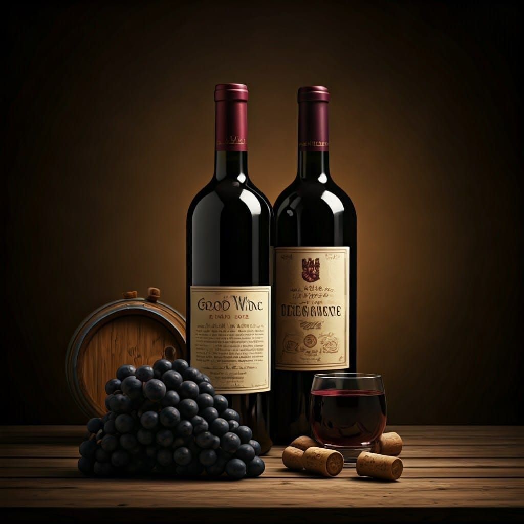 Luxurious Red Wine in a Rich Aesthetic
