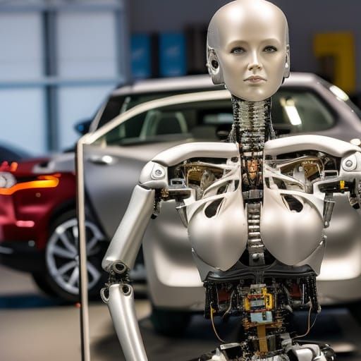 Biomechanical Crash Test Dummy Portrait in 8K