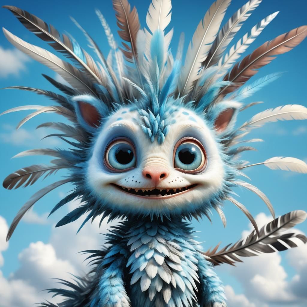 Dramatic Surrealistic Portrait of a Hybrid Creature