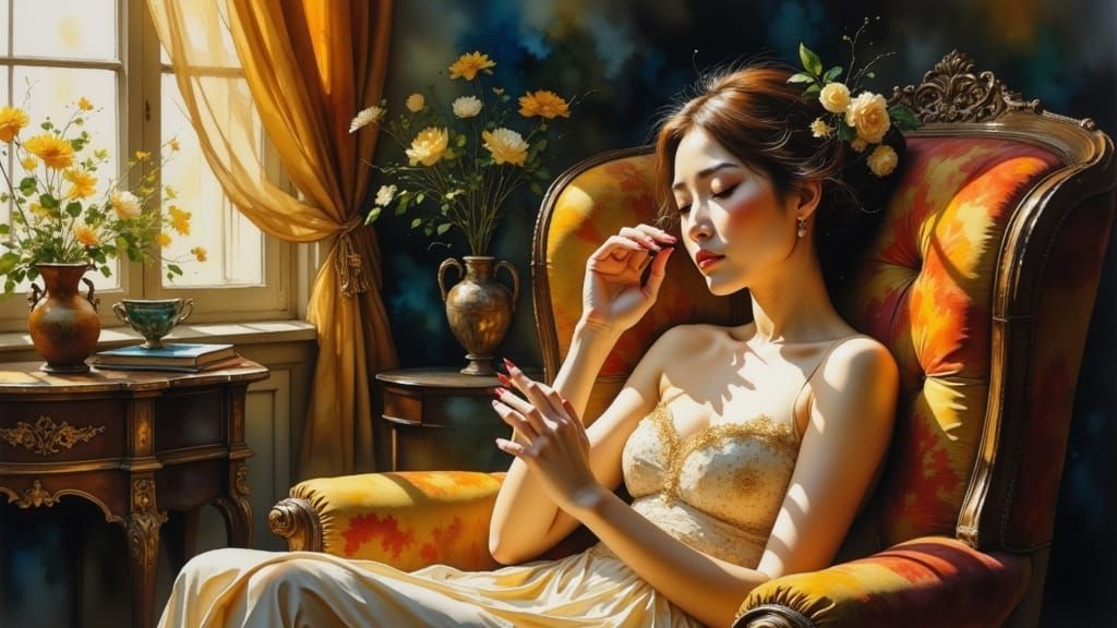 Woman in Golden Afternoon Light