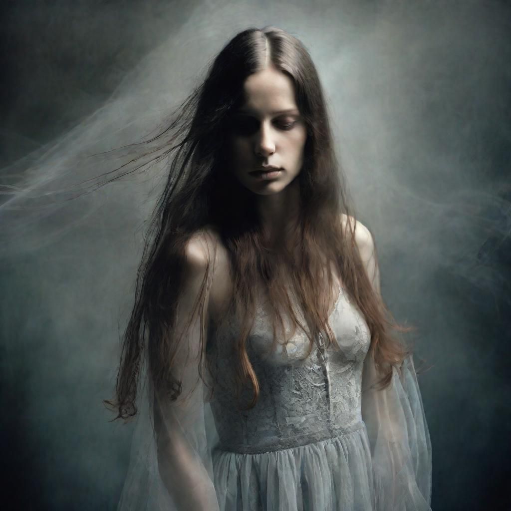 Surreal Fine Art Portrait: Woman with Long Hair