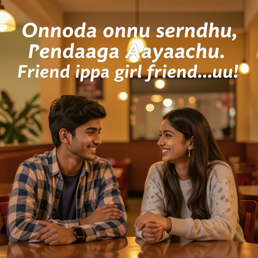 Shy Couple in South Indian Cafe