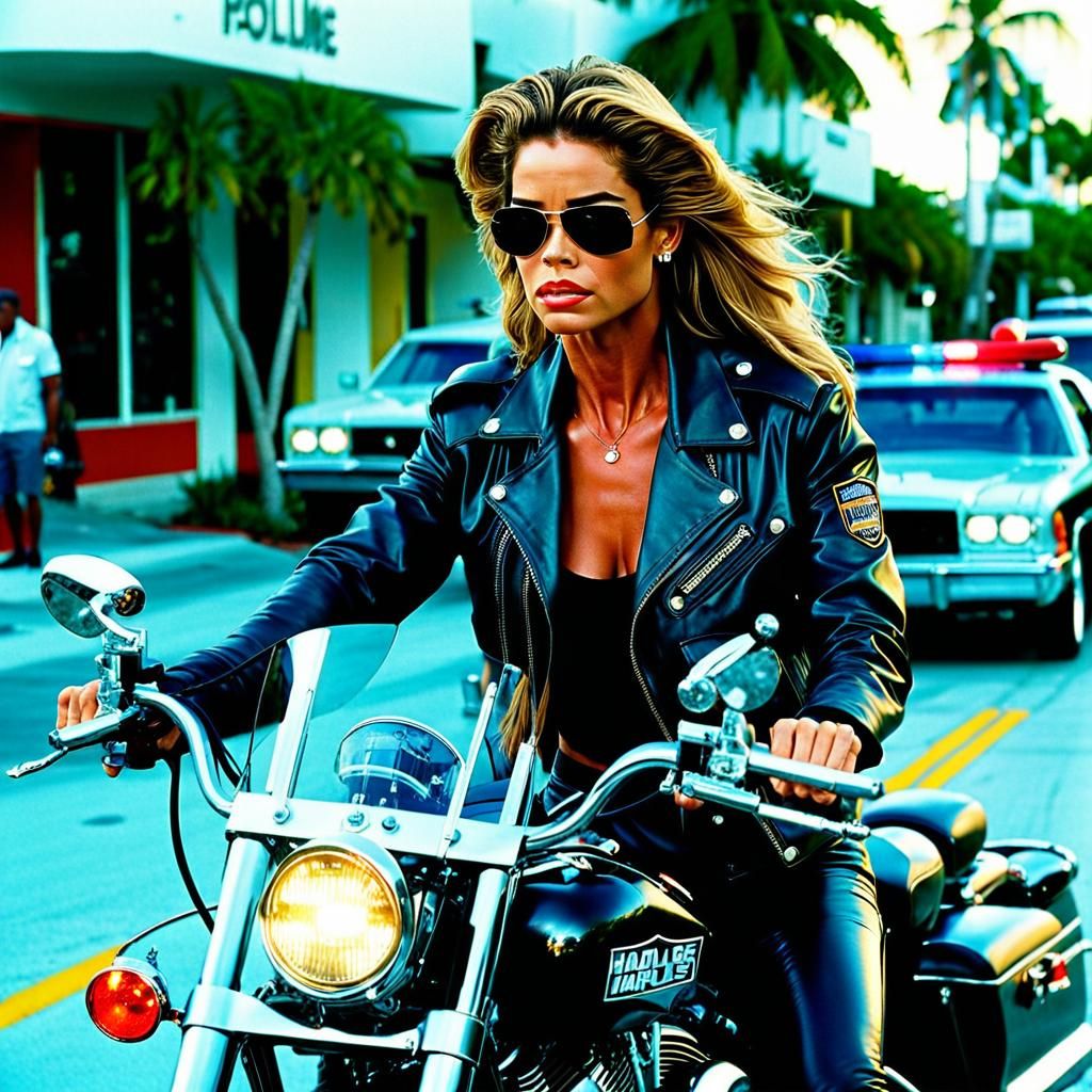 Retro 80s Movie Poster: Miami Cop