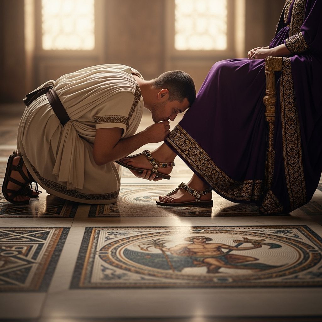 Roman Servant Pays Homage to Empress