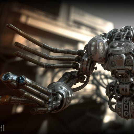 Battlefield 2057:  War Spider?,   'Why's it looking at me?' ...