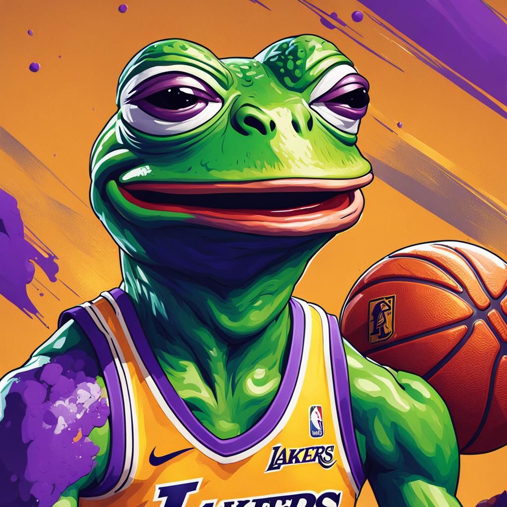 Pepe the Frog as Lebron James, Digital Art