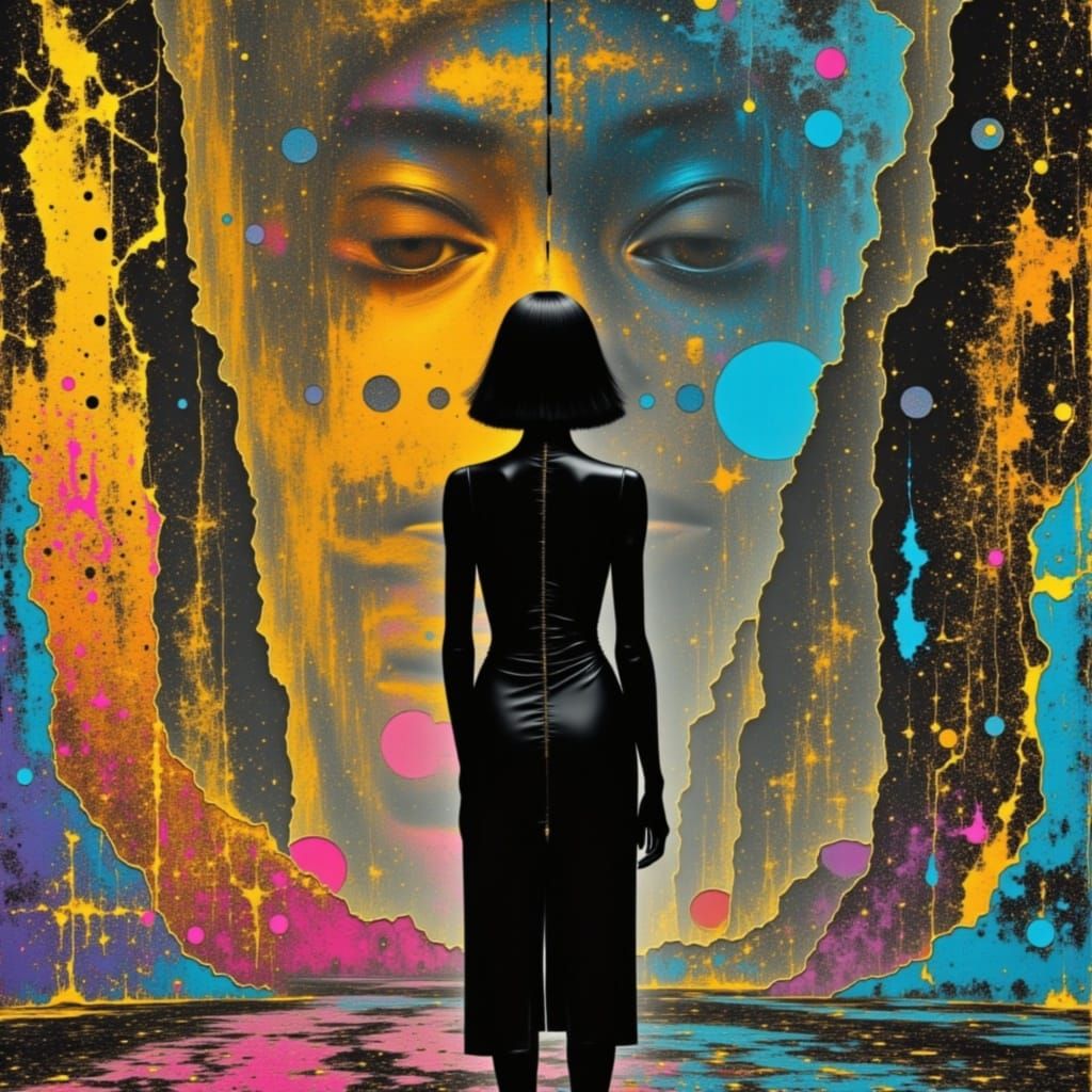 Retro-Futuristic Science Fiction Goddess in Psychedelic City...