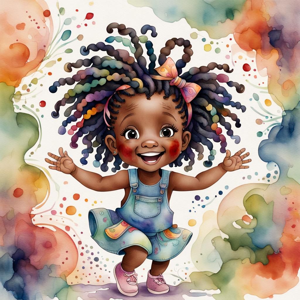 Whimsical Toddler with Goofy Expression