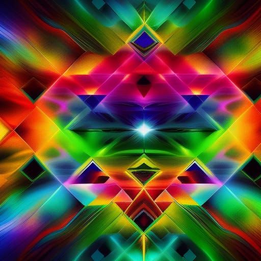 Epic Jaguar in Refractive Light: Digital Art