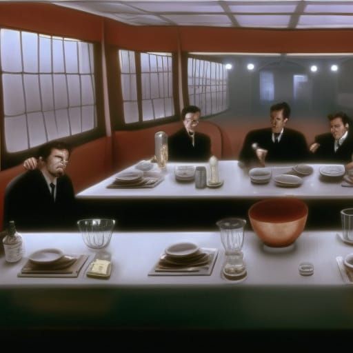 Reservoir Dogs Diner Scene: Detailed Matte Painting