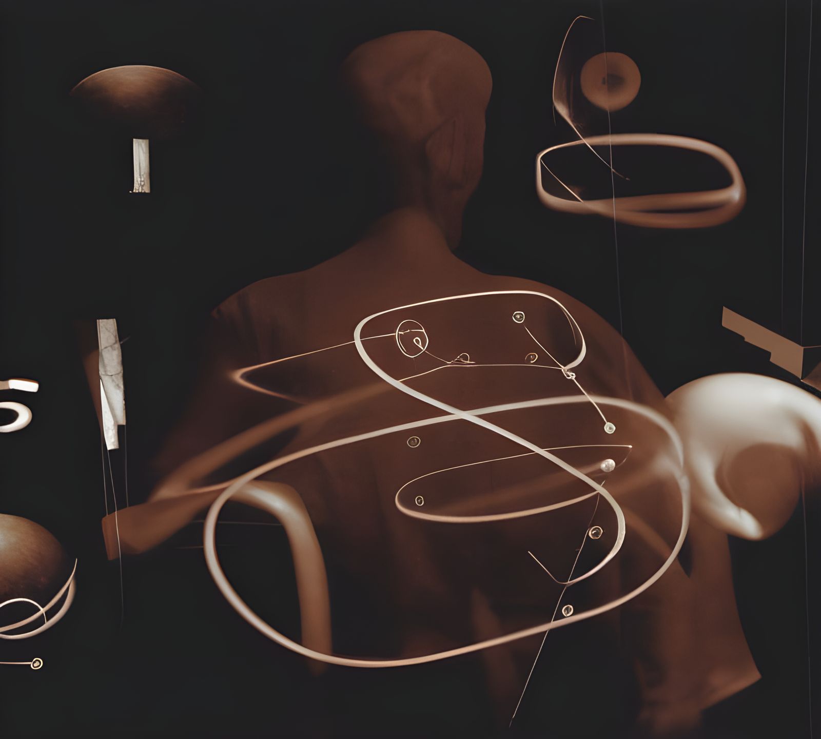 Complex Diagram of Musical Notation and Science