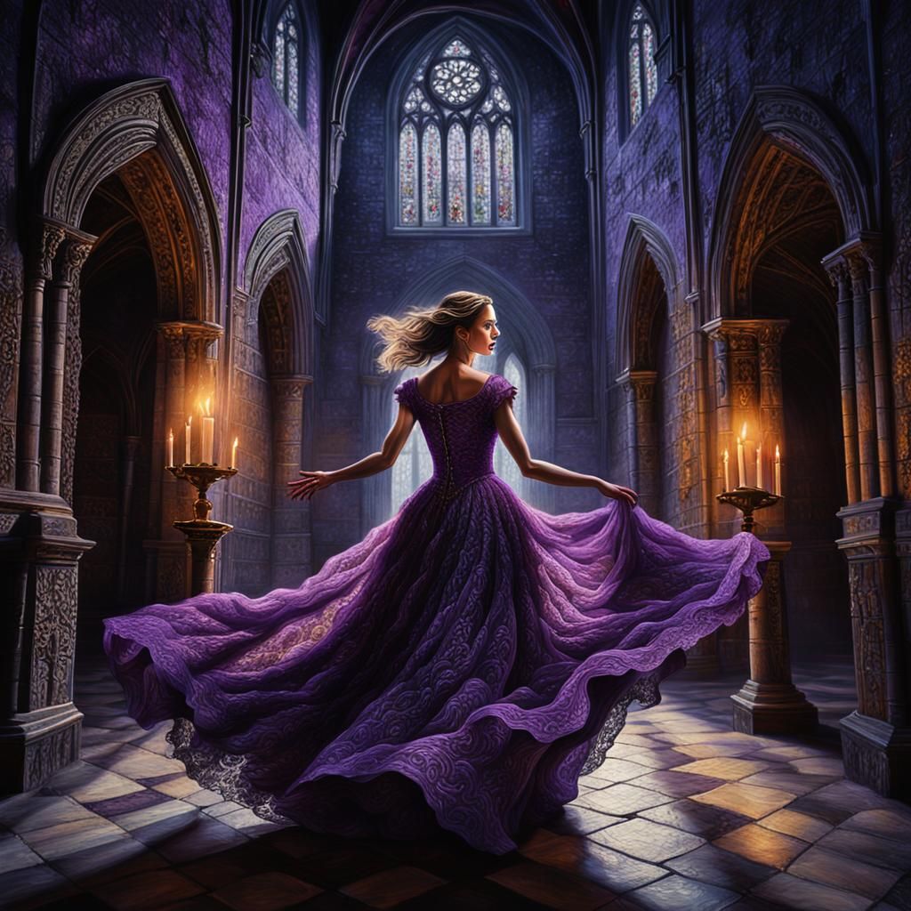 Gothic castle, dramatic lighting, intricate, highly detailed...