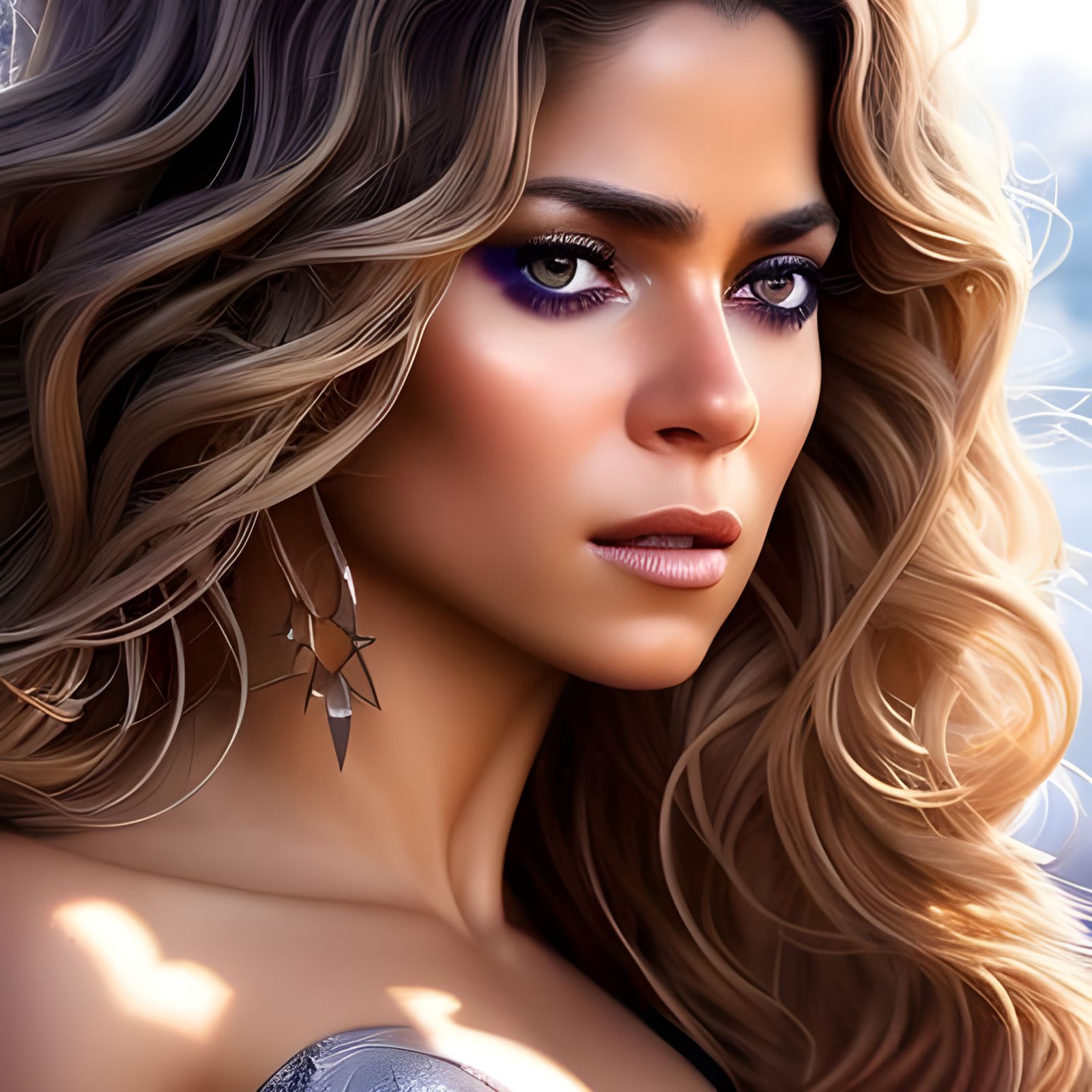 Detailed Portrait Inspired by Art Nouveau Masters