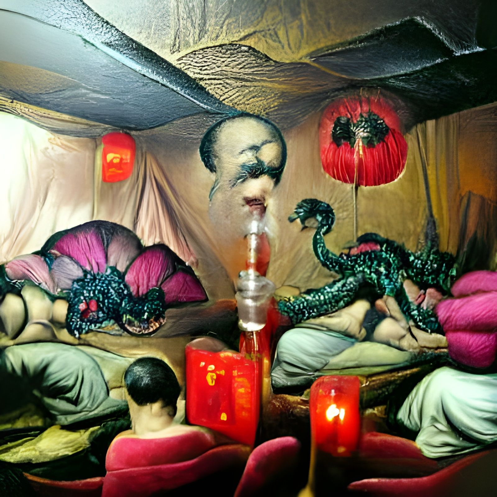 Chinese Opium Den Scene