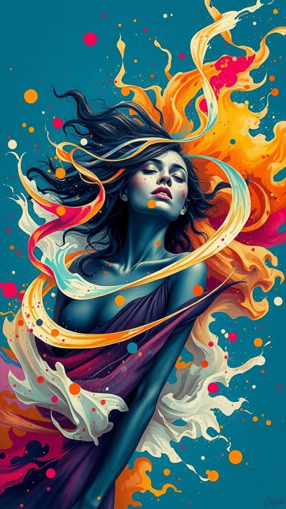 Poet's Calligraphy Merges with Reader's Mind as Graffiti Art