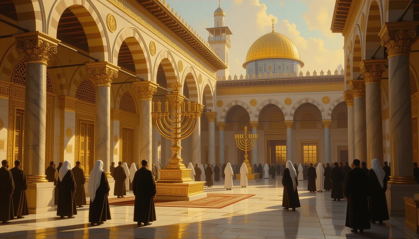The Holy Jewish Temple in Classical Realism Style