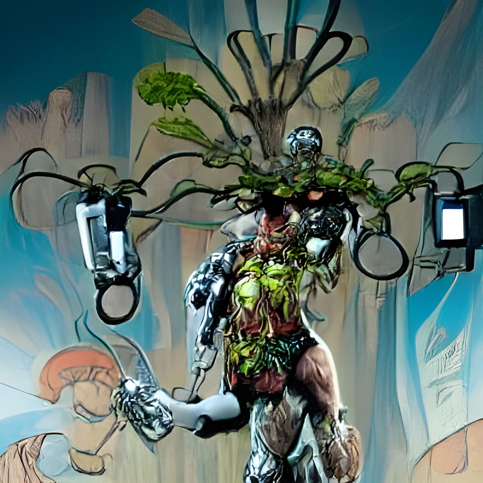 Cybernetic Treant Warrior with Bandoliers