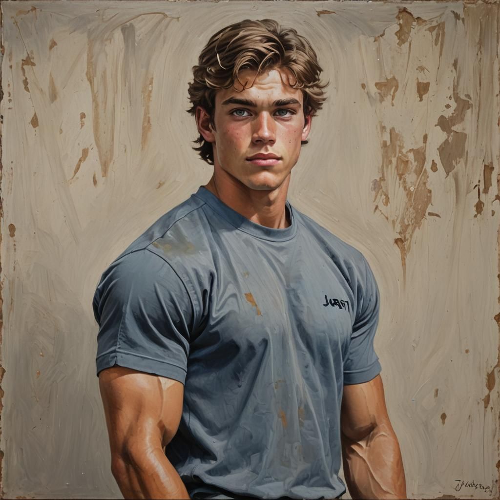 Gym Owner Portrait in Oil Painting Style