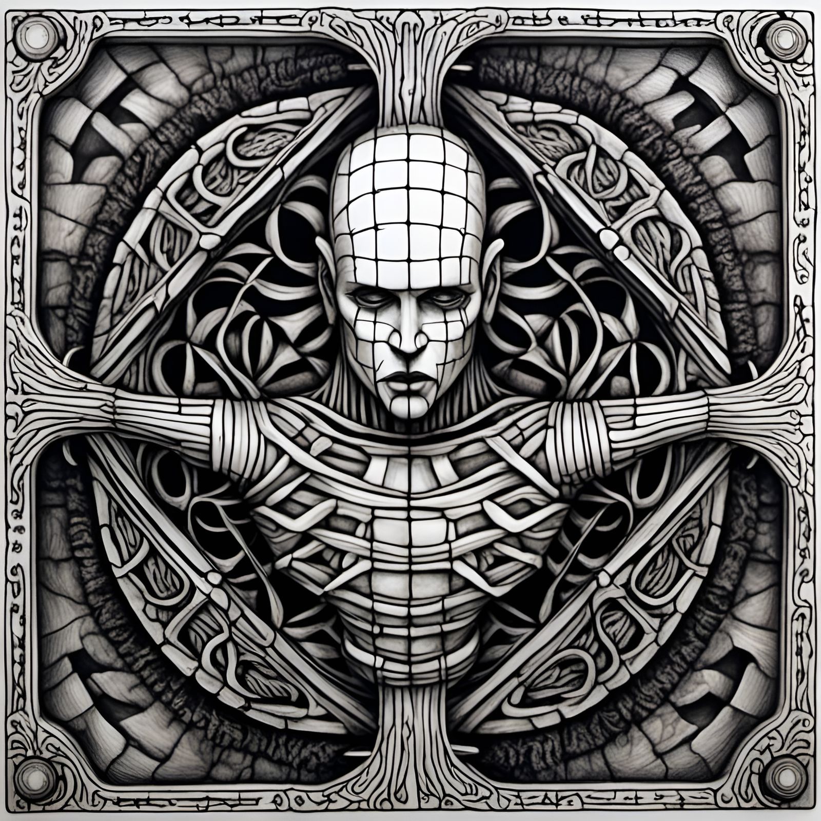 Hellraiser Puzzle Box in Monochromatic 4K