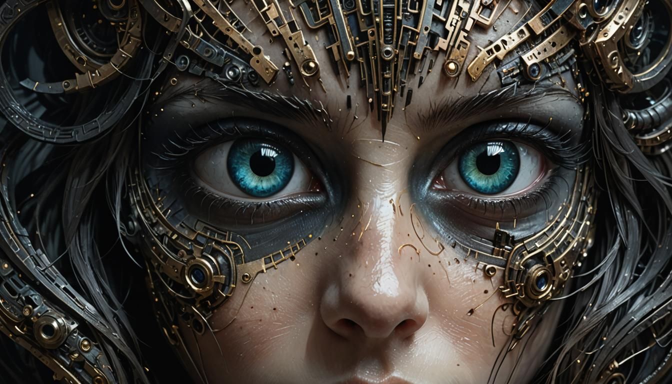 Monochromatic Alien Eyes: Labyrinth Pupils in Detailed Splas...