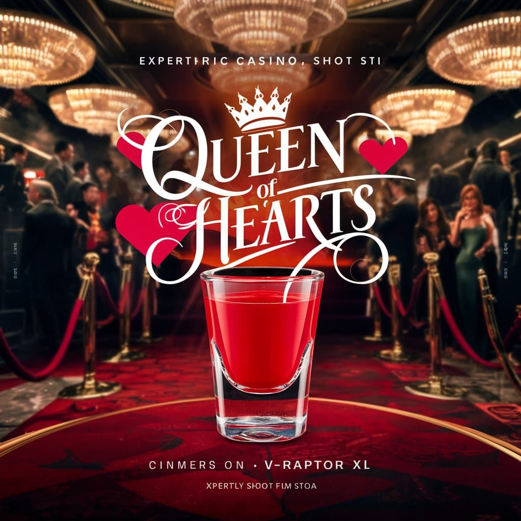 Queen of Hearts Cocktail in Opulent Casino
