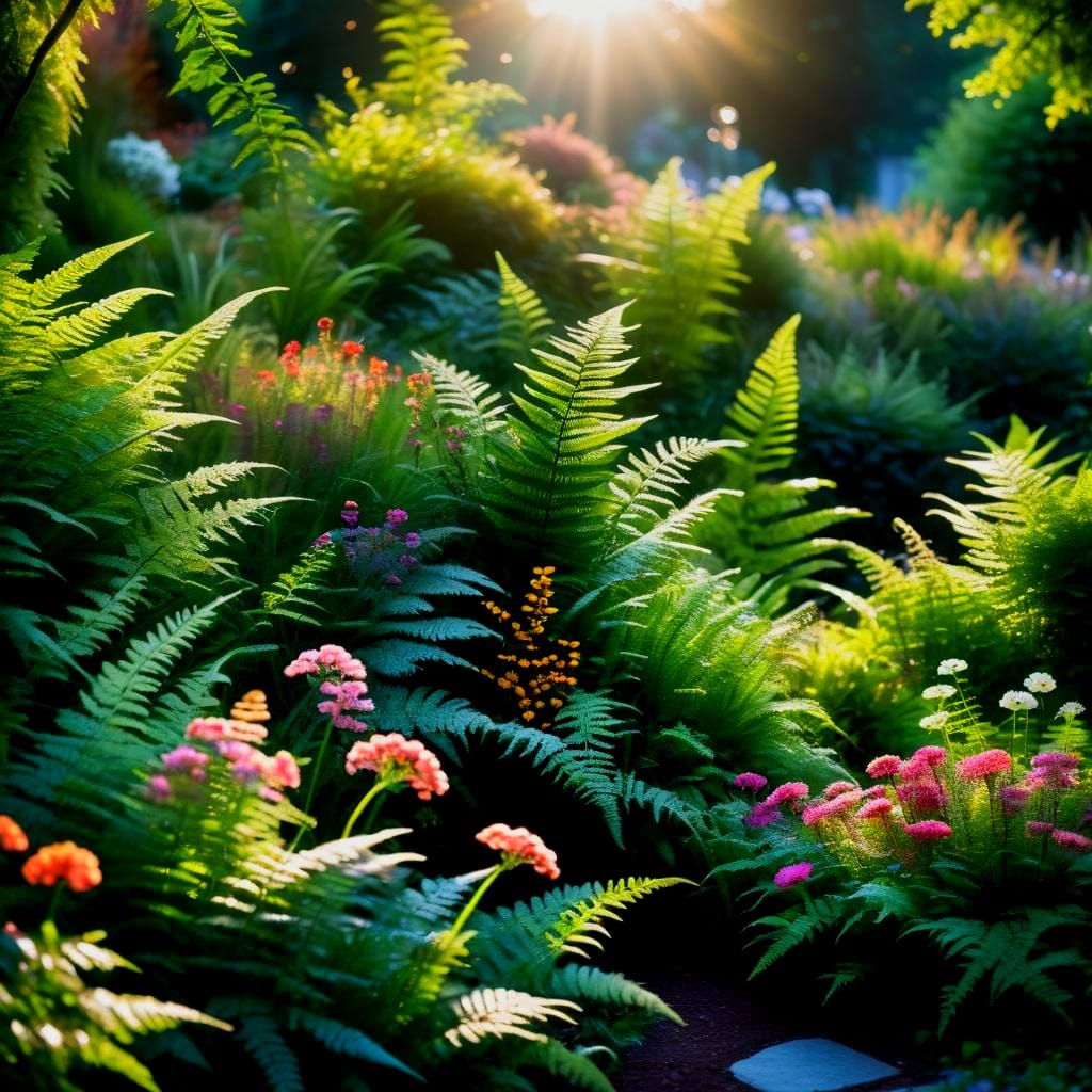 Sunny Dreamscape: Gardens in Natural Light