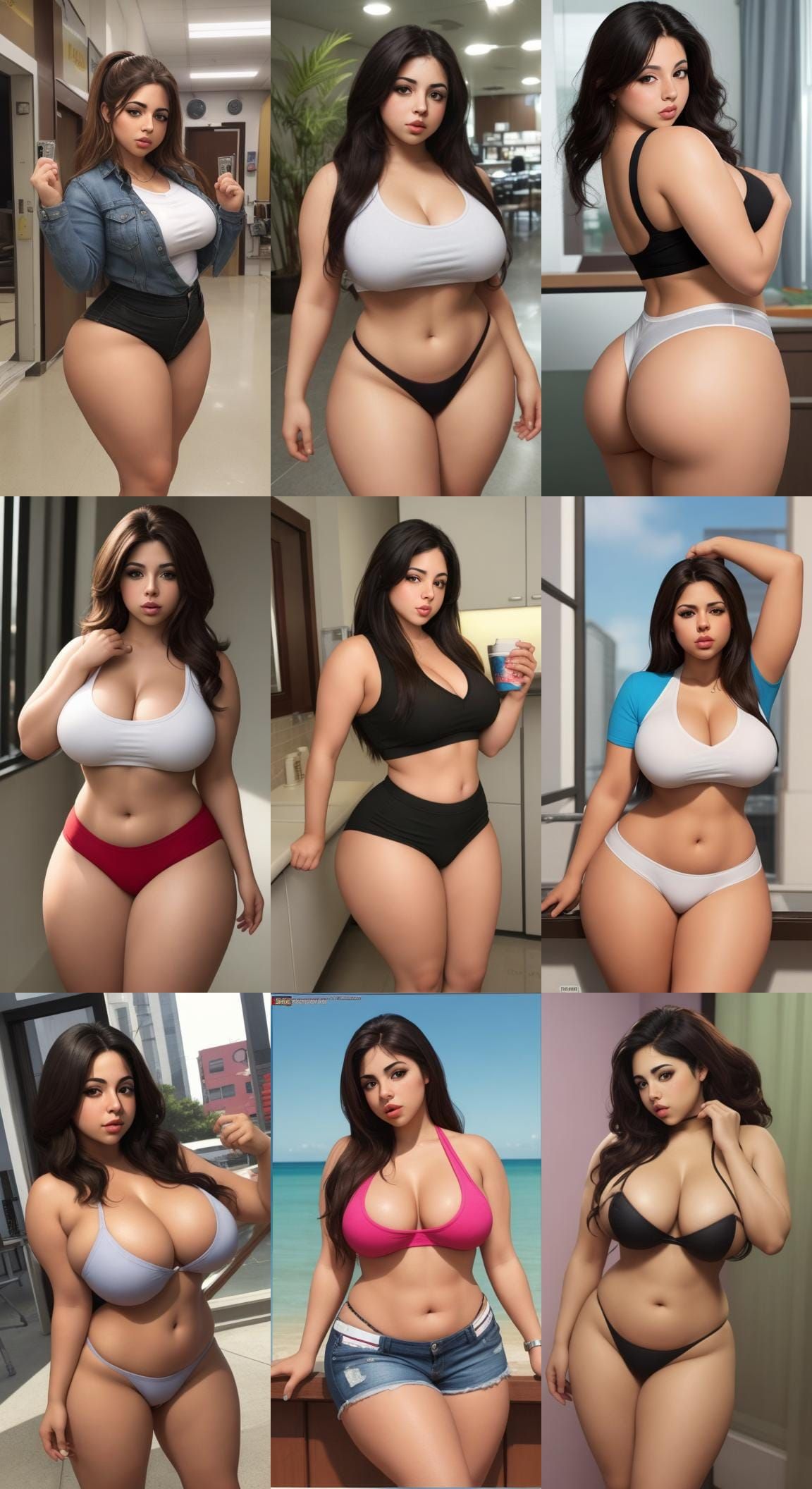 Curvy Latina Woman Art