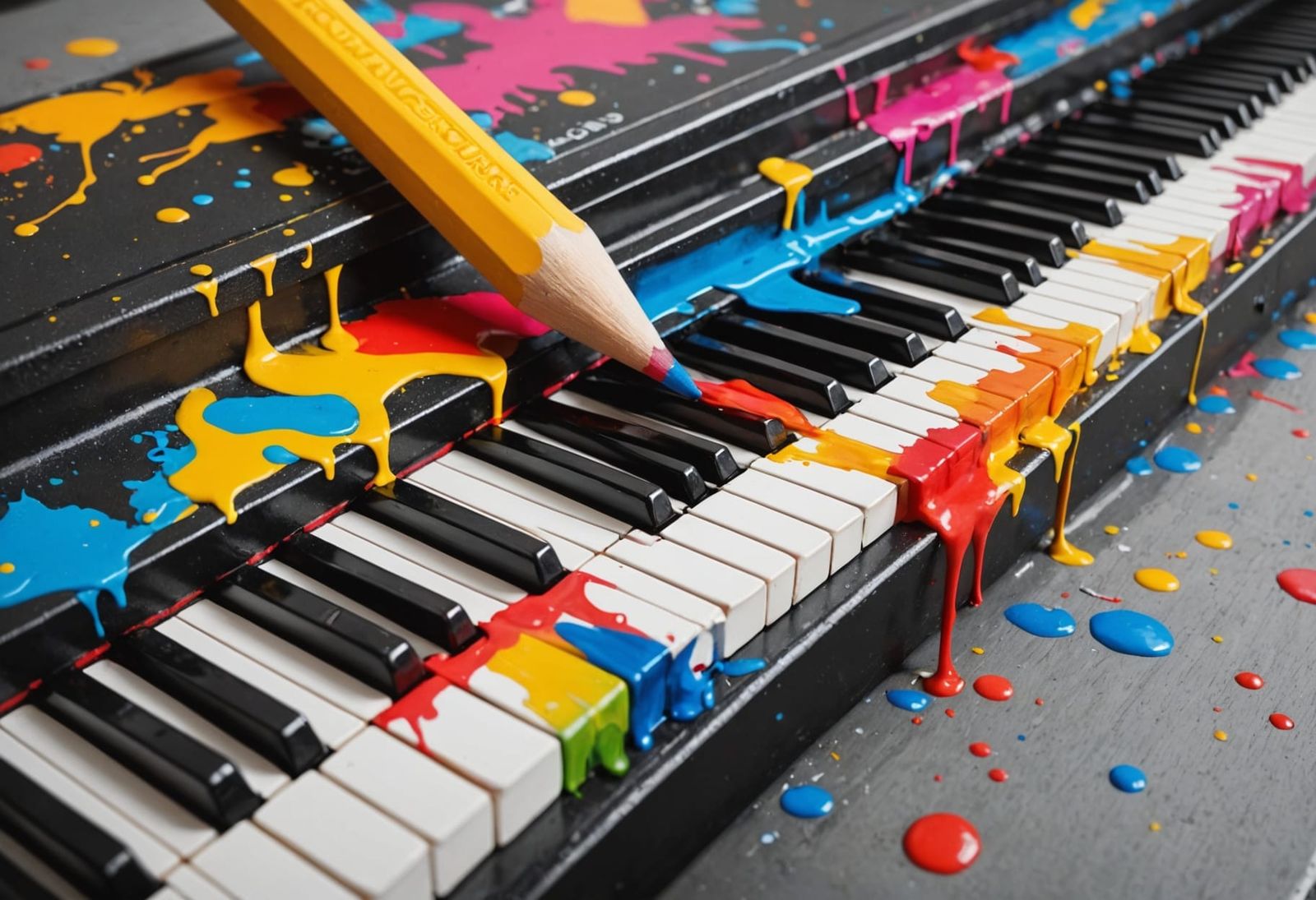 Pencil Transforms into Vibrant Piano Music