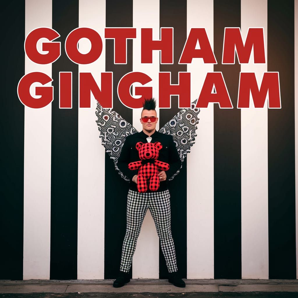 Punk Rock Gundam in Gingham Stripes and Wings