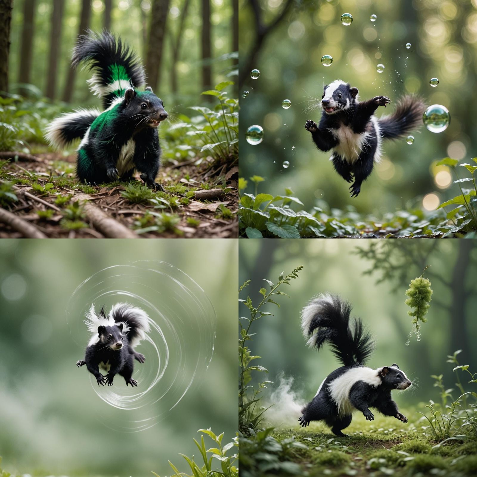 Levitating Skunk Emitting Green Gas
