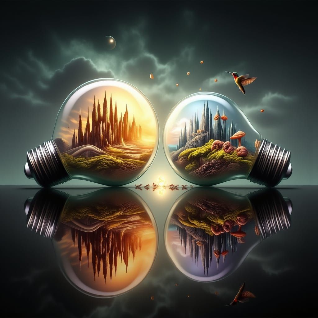 Worlds in Bulbs: A Study in Scale and Contrast